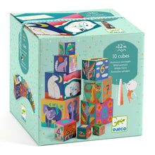 Load image into Gallery viewer, Djeco 10 Cubes - Wild Animals