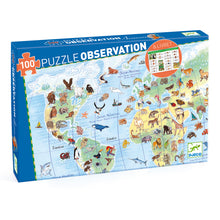 Load image into Gallery viewer, Djeco Observation Puzzle - The World's Animals