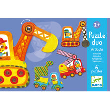 Load image into Gallery viewer, Djeco Puzzle Duo - Vehicles