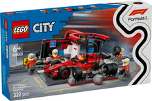 Load image into Gallery viewer, LEGO® City  F1® Pit Stop &amp; Pit Crew with Ferrari Car - 60443
