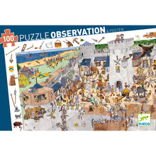 Load image into Gallery viewer, Djeco Observation Puzzle Fortified Castle
