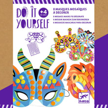 Load image into Gallery viewer, Djeco DIY - 8 Mosaic Masks to Create and Decorate - Jungle Animals

