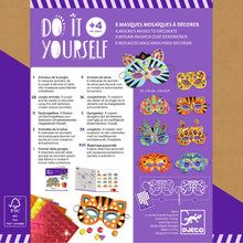 Load image into Gallery viewer, Djeco DIY - 8 Mosaic Masks to Create and Decorate - Jungle Animals
