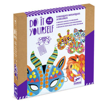 Load image into Gallery viewer, Djeco DIY - 8 Mosaic Masks to Create and Decorate - Jungle Animals
