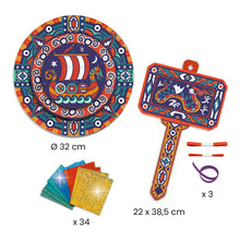 Load image into Gallery viewer, Djeco DIY Shield and Hammer with Metallic Foil to Decorate - Like a Viking
