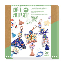Load image into Gallery viewer, Djeco DIY - 3 Bag Charms to Create - Butterflies - BEST SELLER
