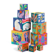 Load image into Gallery viewer, Djeco 10 Cubes - Wild Animals
