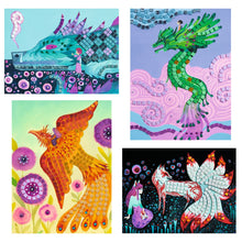 Load image into Gallery viewer, Djeco Mosaics - Mythical Creatures- Art by Numbers
