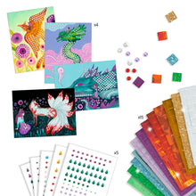 Load image into Gallery viewer, Djeco Mosaics - Mythical Creatures- Art by Numbers
