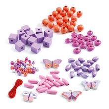 Load image into Gallery viewer, Djeco Wooden Beads - Butterflies - BEST SELLER
