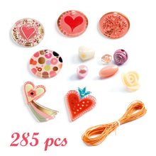 Load image into Gallery viewer, Djeco - 285 Fancy Beads - Hearts - BEST SELLER
