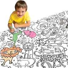 Load image into Gallery viewer, Amazing Animals Colour-In Tablecloth / Giant Poster - BEST SELLER

