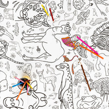 Load image into Gallery viewer, Amazing Animals Colour-In Tablecloth / Giant Poster - BEST SELLER
