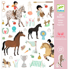 Load image into Gallery viewer, Djeco 160 Stickers- Horses - BEST SELLER
