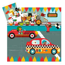 Load image into Gallery viewer, Djeco Puzzle - The Racing Car 16 Pieces
