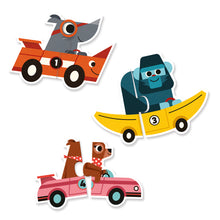 Load image into Gallery viewer, Djeco Puzzle Duo - Racing Cars
