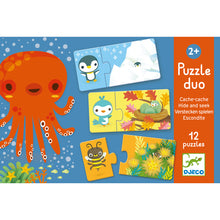 Load image into Gallery viewer, Djeco Puzzle Duo - Hide and Seek
