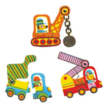 Load image into Gallery viewer, Djeco Puzzle Duo - Vehicles
