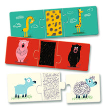 Load image into Gallery viewer, Djeco Puzzle Trio - Naked Animals
