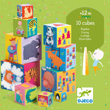Load image into Gallery viewer, Djeco 10 Cubes - Funny - BEST SELLER
