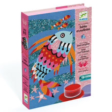Load image into Gallery viewer, Djeco Coloured Sands and Glitter Art by Numbers - Fish Rainbows

