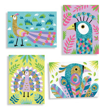 Load image into Gallery viewer, Djeco Coloured Sands and Glitter Art by Numbers - Dazzling Birds - BEST SELLER
