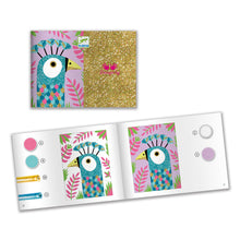 Load image into Gallery viewer, Djeco Coloured Sands and Glitter Art by Numbers - Dazzling Birds - BEST SELLER
