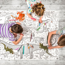 Load image into Gallery viewer, Dinosaur Colour-In Tablecloth / Giant Poster - BEST SELLER

