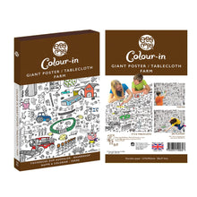 Load image into Gallery viewer, Farm Colour-In Tablecloth / Giant Poster - BEST SELLER
