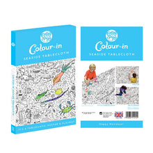 Load image into Gallery viewer, Seaside Colour-In Tablecloth / Giant Poster
