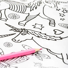 Load image into Gallery viewer, Unicorns &amp; Fairies Colour-In Tablecloth / Giant Poster - BEST SELLER
